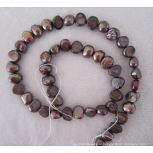 Perle Baroque marron, perles d’eau douce, perle (BRQ0910BR)
